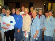 From left, Lori Michel, Onas Waltho, Sally Brandt, Betty Parks, Trina Vincent, Norma Leary, Virginia Mach, Beth Reynolds, Aletha Beckman, Linda Longino and Barbara Gearhart help "make a difference." They helped clean the Lawrence Public Library on Make A Difference Day, which was Oct. 24. They represent Altrusa International Inc. of Lawrence, the Pilot Club and Federated Women.