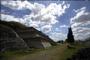 The pyramid Tepanapa in Cholula, Mexico, was built by the Cholulteca people during the centuries leading up to A.D. 850. For many years, Tepanapa was thought to be the largest pyramid in the world.