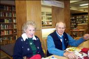 Edith Bogart and Stan Roth attend the annual luncheon for retired faculty and staff of Lawrence High School. The event was Dec. 7 at the school.