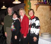 From left are Bill Lacy, director of the Dole Institute of Politics, his wife, Susie Lacy; Jean Bischoff, senior archivist at the Dole Institute; and Karen McCarthy, former congresswoman and Dole Fellow. They attended the Dole Institute's volunteer and student recognition luncheon Dec. 10 at Paisano's Ristorante in Lawrence. McCarthy was the keynote speaker.