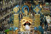 Dancers perform during Vila Isabel samba school parade at the sambodrome in Rio de Janeiro, Brazil, Monday, Feb. 27, 2006.
