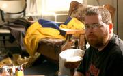 Bartender Joe Cormack, shown at home in Fort Dodge, Iowa, says he's not really offended by bad language. Nearly three-quarters of Americans questioned last week - 74 percent - said they encounter profanity in public frequently or occasionally.