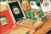 Shown above is a selection of products from Centro Cigars. The store also offers upscale items like Atwood knives and Cuban-style guayabera shirts.