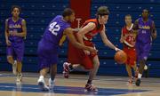 KC Pump-N-Run's Connor Teahan breaks up court during the first half against Ft. Sooy No Limit. Sunday afternoon's Jayhawk Invitational Basketball Tournament game was played at Allen Fieldhouse.