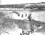 Rangers of the 6th Battalion en route to Cabanatuan prison camp to librate 512 survivors of the Bataan Death March in 1945.