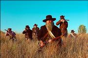 Civil War re-enactors are shown at the Battle of Black Jack site. June marks the 150th anniversary of the famous skirmish between abolitionists and pro-slavery factions.