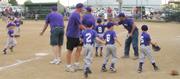The Raptors celebrate their 15-12 victory over the Kings for the U8 DCABA National League championship.