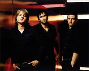 Tom Chaplin, left, Tim Rice-Oxley and Richard Hughes comprise Keane, a British pop-rock trio that is appearing at the Bleeding Kansas Festival.