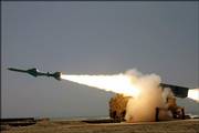 Iran's army naval forces fire a ground-to-sea missile during a large maneuver Saturday in the Sea of Oman, near Jask, southern Iran.
