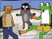 This screen shot from "Zook Mayhem and the Bandits" is the work of Nolan T. Jones. The animated show is distributed on www.zookmayhem.com.