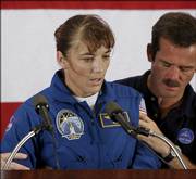 Heidemarie Stefanyshyn-Piper collapsed twice Friday while addressing family and friends after returning to Houston.