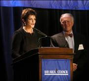 Patricia Dunn is out as chairwoman of Hewlett-Packard Co., as criminal and congressional investigators look into surveillance activities at the company. Dunn was pictured this week after being inducted into the Hall of Fame of the Bay Area Council in San Francisco.