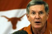 Texas coach Mack Brown meets the press in this file photo from Aug. 6. UT will play Oklahoma in the Red River Rivalry on Saturday in Dallas.