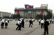 Students prepare to attend the rehearsal for a parade to mark the 61st anniversary of the founding of the Workers' Party of Korea at a square in Pyongyang, North Korea, in this photo released by China's Xinhua News Agency. The party was established on Oct. 10, 1945. Life went on as usual in the North Korean capital Monday, the day a nuclear test reportedly was conducted in the country.