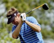 Davis Love III reacts after a poor tee shot during the second round of the BellSouth Classic in Duluth, Ga. After struggling for much of the 2006 season, Love had a reversal of fortune last week, winning the Chrysler Classic of Greensboro on Sunday.
