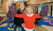 For about six months of each year, Bob and Julie Luce try to attend every Kansas University home game in many sports. Because their home is in South Carolina, they spend much of their time living and working in a 40-foot motor home in North Lawrence. "We're going to do this for as long as we can," Bob Luce says.