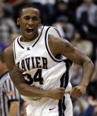 xavier burrell 2007 stanley january celebrates guard basket points half second had