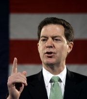 Sen. Sam Brownback, R-Kan., announces his intention to run for president Saturday in Topeka. On Monday, Brownback participated in an anti-abortion march in Washington, D.C., where marchers carried "Brownback for President" signs.