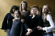 From left, Jill Scott, Dakota Fanning, Deborah Kampmeier, Piper Laurie and Robin Wright Penn are photographed Tuesday during the Sundance Film Festival in Park City, Utah. Scott, Dakota, Laurie and Penn star in "Hounddog," which was screened at the festival. Kampmeier is the director and screenwriter of the film.