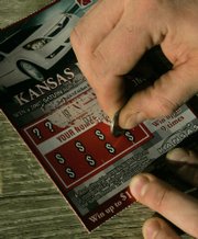 The Kansas Senate will vote today on a bill to make the lottery a permanent part of state government. The lottery includes several games, including these "Kansas Made" scratch-off cards.