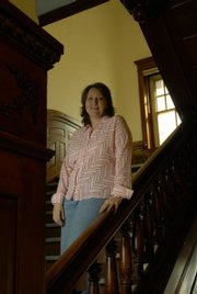 Stacy Leeds, a Kansas University law professor, is in the running to become principal chief of the Cherokee Nation. Leeds is pictured on Friday at KU's Lippincott Hall.