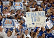 INDIANAPOLIS COLTS FANS WELCOME THE TEAM to the RCA Dome for a Super Bowl rally. The fans honored the team Monday, less than 24 hours after Indy's 29-17 victory against Chicago in Super Bowl XLI.