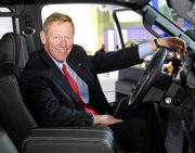 Ford President and Chief Executive Officer Alan Mulally is shown in this Ford handout photo taken in January 2007. On Wednesday, at Mulally's insistence, the company announced that it was reviving the Taurus name.