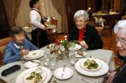 Residents Betty Cable, from left, Inge Berliner and Doris Bebb, dine at San Francisco Towers retirement community in San Francisco. As residences designed for a generation that came of age during the Great Depression make way for one that entered adulthood amid postwar prosperity, more and more retirement communities are experiencing culture clashes.
