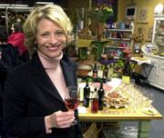 Leslie Sbrocco attends a wine and food event at Tuscan Gardens in Petaluma, Calif. Sbrocco is the author of "Wine for Women." Next week is the first National Women&squot;s Wine Competition in Northern California.