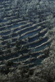 Surface mining left large devastated areas of land, called spoil banks, as seen from 2,000-feet above Weir, Ks. The Surface Mining Control and Reclamation Act, passed by Congress in 1977, established a program for regulating the surface mining industry and reclamation activities. The law sought to minimize the adverse social, economic and environmental effects of surface mining.