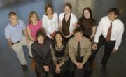 Journal-World 2007 Academic All-Star Team members are, back row from left, Charles Mersmann, Eudora High; Emily Krystof, Baldwin High; Amanda Vander Tuig, Baldwin; Jennifer Crawford, Bishop Seabury; Amber Peterman, Perry-Lecompton; and Shiv Subramaniam, Bishop Seabury. Front row, from left, are Justin Smith, Tonganoxie; Baoqing Zhou, Lawrence High; and Andy Petz, Free State High. Not pictured, Alexandra Prosser, De Soto High School.