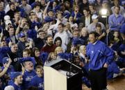 Former Texas A&M coach Billy Gillispie is introduced as Kentucky's new coach. Gillispie met the Wildcat faithful Friday in Lexington, Ky.