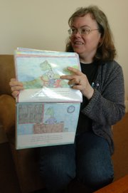 Sharon Scafe, a paraeducater at Quail Run Elementary School talks about a student of hers, Nick TenPas who has been writing books about a dinosaur named Tony and his friends.
