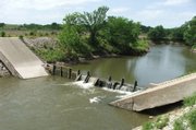 Recent rains caused erosion underneath portions of the dam at the Kickapoo Indian Reservation northeast of Topeka. Tribal officials met with federal officials Thursday to consider solutions for repairing the dam.