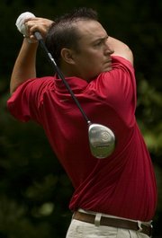 Chad Roesler competes in the LAGA golf championship. Roelser finished fifth Sunday at Alvamar Golf Course.
