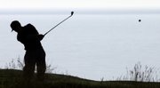 Tom Watson hits a shot on the 18th hole during the first round of the U.S. Senior Open. After the conclusion of the first round and entirety of the second Friday at Whistling Straits in Haven, Wis., Watson held a three-stroke lead.