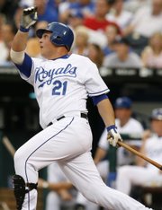 Kansas City's Billy Butler watches his three-run home run in the first inning of the Royals' 6-1 victory over the Texas Rangers on Friday.
