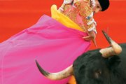 Spanish bullfighter Ivan Vicente fights a bull in Pamplona, northern Spain, in this July 7 file photo. State-run Spanish TV has ended live coverage of bullfighting, on grounds the sport is too violent for young viewers.
