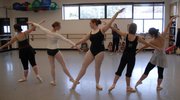 Dancers performing in the production "The Snow Queen" rehearse Nov. 3 at the Lawrence Arts Center, 940 N.H. From left are Lucy Shopen, Juliet Remmers, Grace Ellen Clark, Mulligan Greenwell and Makiko Imamura. The show opens at 7:30 p.m. Dec. 7.