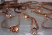 Leila's Hair Museum contains more than 2,000 pieces of hairwork jewelry including these bracelets made from hair.