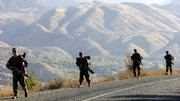 Turkish soldiers patrol in Sirnak province, on the Turkish-Iraqi border, in southeastern Turkey. Kurdish rebels on Sunday freed eight Turkish soldiers who were captured in an ambush last month.