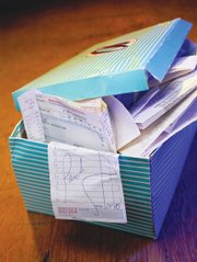 According to Consumer Reports&squot; Money Advisers, "shoe-box people" should expect to pay a tax preparer extra to organize records.