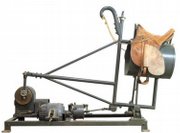This "horse" machine was made to shake the person sitting in the saddle. It was used in the 1920s and '30s in a sanitarium, where it was thought shaking promoted good health. It sold recently at Garth's Auctions in Delaware, Ohio, for $775.