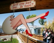 Randolph College students tour the historic Chicken Ranch brothel Thursday in Pahrump, Nevada. The students of the liberal arts college in Lynchburg, Va., visited the brothel as part of their American Culture Program studies.