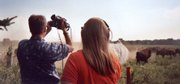 Filmmakers Kelly and Tammy Rundle record a buffalo stampede at the Hawkeye Buffalo Ranch near Fredericksburg, Iowa. The Rundles recently completed "Lost Nation: The Ioway," a film about the tribe that is the namesake for the state of Iowa.