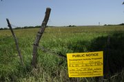 City commissioners are being asked by developers to annex about 155 acres just north of the Lecompton interchange on the Kansas Turnpike. This view is taken looking south toward the Lecompton interchange from North 1850 Road just west of East 900 Road.