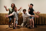 Victor Continental cast members, from left, Kari Jackson, Jeremy Auman, Will Averill and Jacqueline Grunau rehearse in 2008.