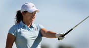 KU junior-to-be Emily Powers takes aim during a tournament this past season. Powers didn't make the cut last month at the U.S. Women's Open Golf Championship in Edina, Minn., but said playing in the Open was the best experience she ever had.