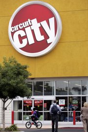 The exterior of the Circuit City store in East Palo Alto, Calif., is shown. Circuit City Stores Inc., the Richmond, Va.-based company said Monday that it will shutter 155 of its more than 700 stores in 12 markets by Dec. 31, laying off thousands of employees.