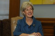 Gov. Kathleen Sebelius talks with reporters about energy issues, the state's ties with the new president, and gambling, among other issues she wants to tackle in 2009.